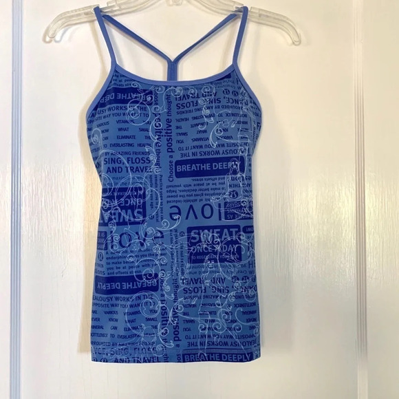 Lululemon Power Y Tank Top, blue padded size 4 - Picture 3 of 13